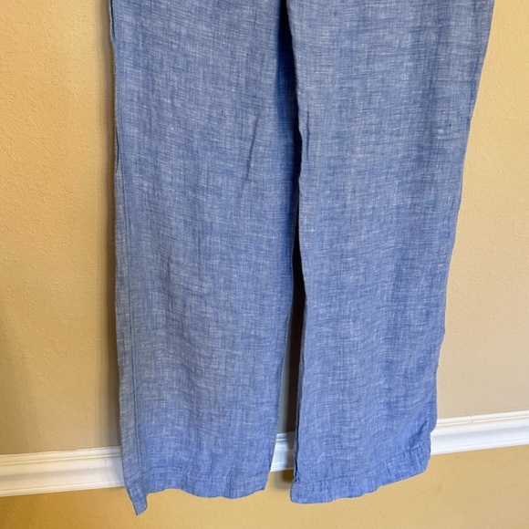 INC International Concepts Linen Pants Size 8 Blue Straight Leg - Picture 12 of 15